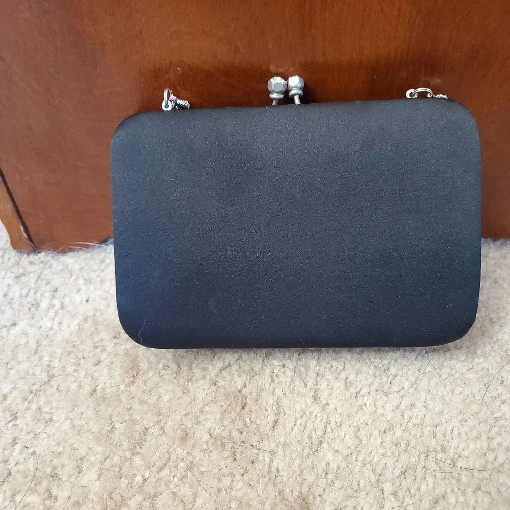 Vanessa black dressy clutch handbag